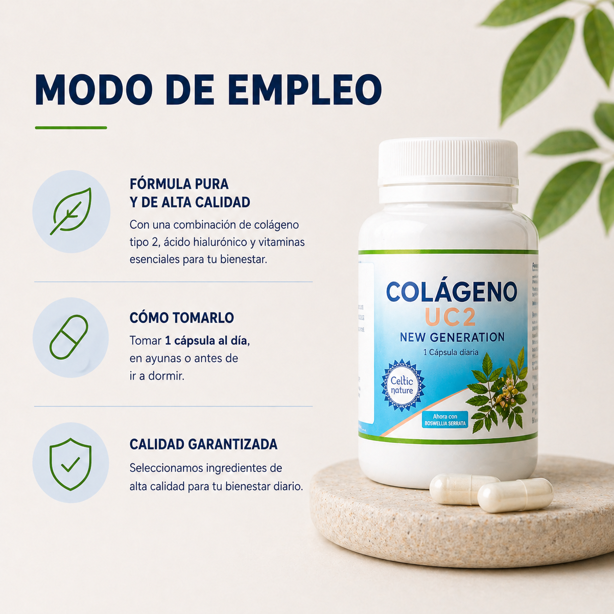 Colágeno UC-II – Articulaciones, Piel y Movilidad